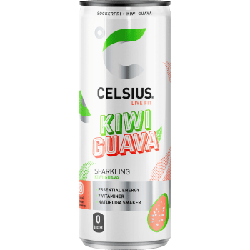 Energidryck Kiwi Guava 35,5cl Celsius.