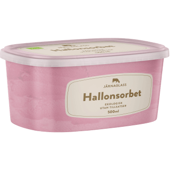 Hallonsorbet Eko 500ml Järnaglass.
