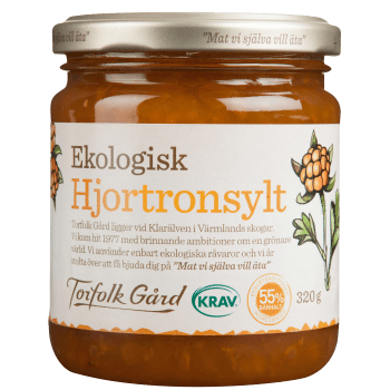 Hjortronsylt 320g KRAV Torfolk Gård.