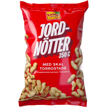 Jordnötter med skal Rostade 350g Exotic Snacks.