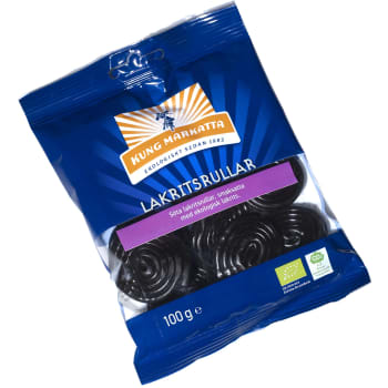 Godis Lakritsrullar Ekologisk 100g Kung Markatta.