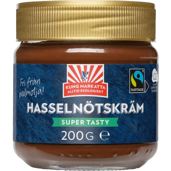 Hasselnötscreme Ekologisk 200g Kung Markatta.