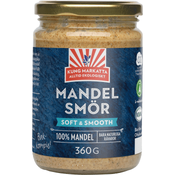 Mandelsmör Soft & Smooth Ekologisk 360g KRAV Kung Markatta.