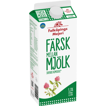 Mellanmjölk 1,5% 1,5l Falköpings Mejeri.