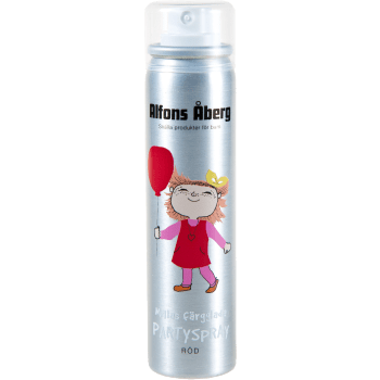 Partyspray färg röd 80ml Alfons Åberg.