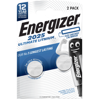 Knappcell CR2025 Ultimate Litium 2-p Energizer.