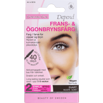 Frans & Ögonbrynsfärg svart 1-p Depend.