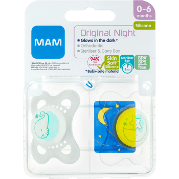 Napp Original Night Silikon 0-6mån 2-p MAM.