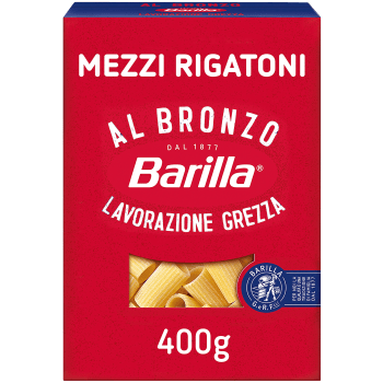 Pasta Mezzi Rigatoni Al Bronzo 400g Barilla.