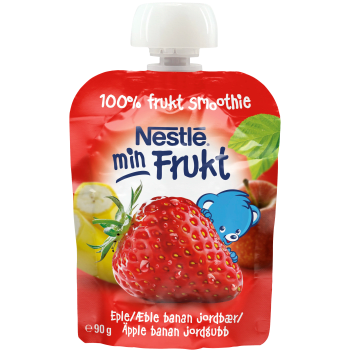 Min frukt äpple banan & jordgubb Från 6m 90g Nestle.