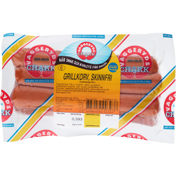 Grillkorv Skinnfri ca 400g Vaggeryds Chark.
