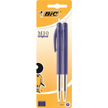 Kulspetspennor M10 clic Blå 2-p Bic.