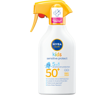Solskydd Kids Sensitive Spray SPF50+ 270ml Nivea Sun.