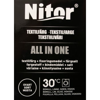 All in one Svart Textilfärg Nitor.