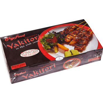 Kycklingspett Yakitori med het Chilisås Fryst 30g 50-p Sky Food.
