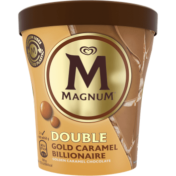 Glass Double gold caramel billionaire 440ml Magnum.
