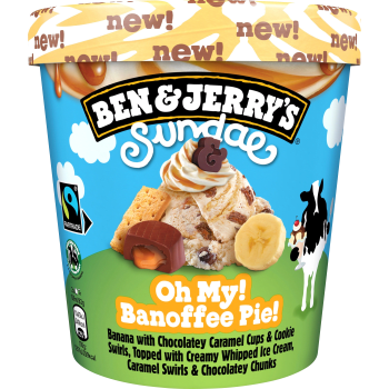 Bananglass Oh My Banoffee Pie 257ml Ben & Jerrys.