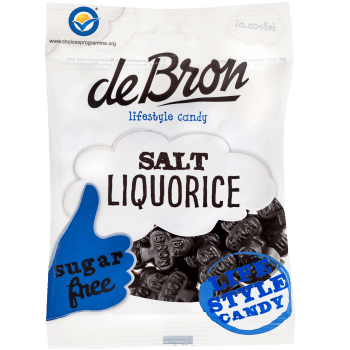 Salt lakrits Sockerfri 100g De Bron.