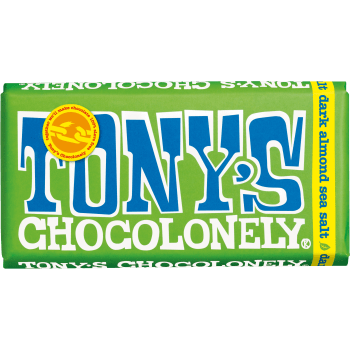 Chokladkaka Mörk Almond sea salt 180g Tony's Chocolonely.