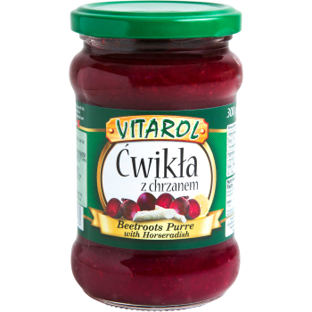 Riven rödbeta med pepparrot BP 300g Vitarol.