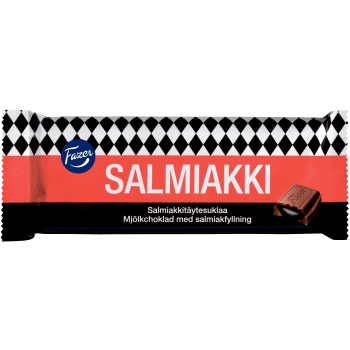Chokladkaka Mjölkchoklad med salmiakfyllning 100g Fazer.