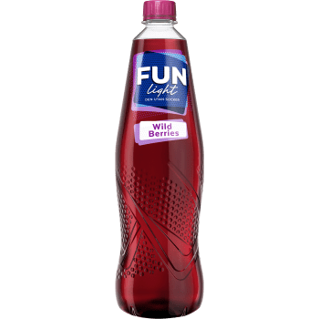 Lightdryck Wild berry Sockerfri 1l Fun Light.