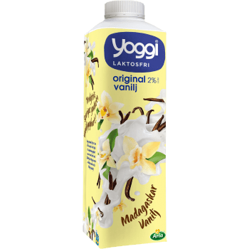 Yoghurt Madagaskar Vanilj Laktosfri 2% 1000g Yoggi®.