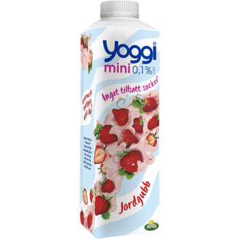 Yoghurt Mini Jordgubb 0,1% 1000g Yoggi®.