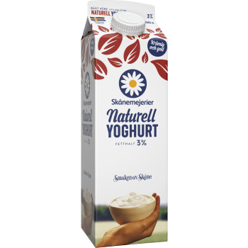Yoghurt Naturell 3% 1l Skånemejerier.
