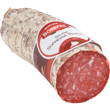 Salami Sopressa Veneta i skivor ca 10g Bonvini.