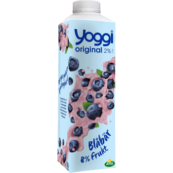 Yoghurt Original Blåbär 2% 1000g Yoggi®.
