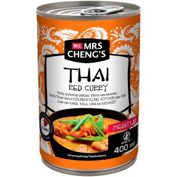 Grytbas Thai red curry Het 400ml Mrs Chengs.