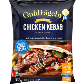 Chicken kebab Fryst 500g Guldfågeln.