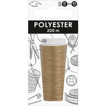Sytråd beige syntet 200m Falk.