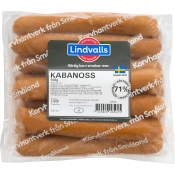 Kryddkorv Kabanoss 71% Kötthalt 1,5kg Lindvalls Chark.