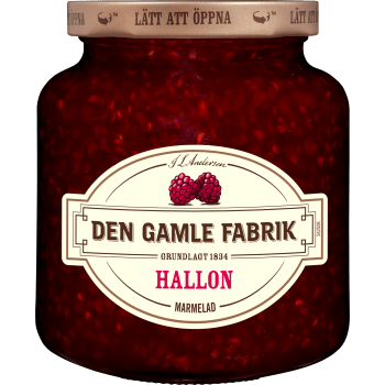 Hallonmarmelad 380g Den Gamle Fabrik.