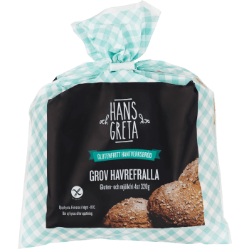 Grov havrefralla Glutenfri 320g Hans & Greta.