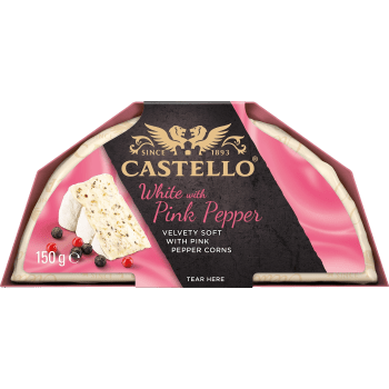 Vitmögelost White Pink Pepper 150g Castello.