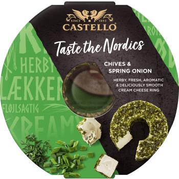 Färskost gräslök & vårlök 125g Castello.