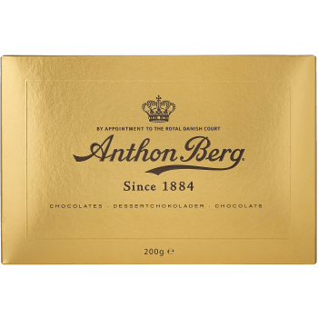 Praliner Dessertchoklad Guldask 200g Anthon Berg.