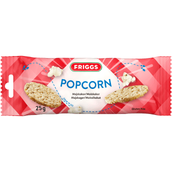 Majskakor Popcorn Snackpack Glutenfri 25g Friggs.