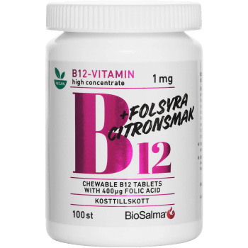 Vitamin B12 + Folsyra Citronsmak 100-p BioSalma.