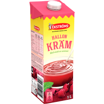 Hallonkräm 1l Ekströms.