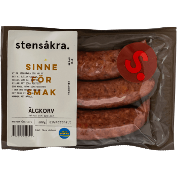 Älgkorv 82% Kötthalt 300g Stensåkra.