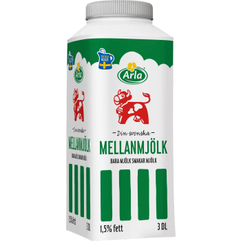 Mellanmjölk 1,5% 3dl Arla Ko.