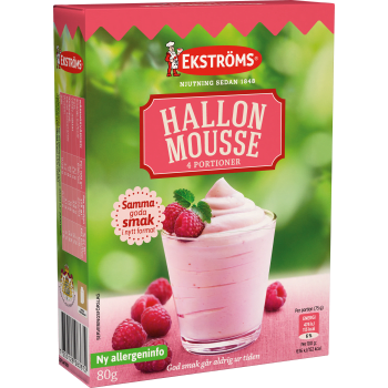 Hallonmousse 4 port 80g Ekströms.