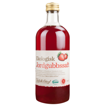 Jordgubbssaft 50cl KRAV Torfolk Gård.
