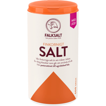 Salt Finkornigt med Jod 600g Falksalt.