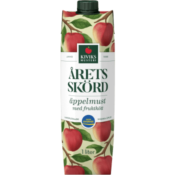 Äppelmust med fruktkött Årets skörd 1l Miljömärkt Kiviks.