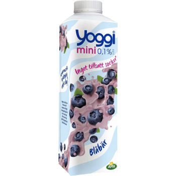 Yoghurt Mini Blåbär 0,1% 1000g Yoggi®.
